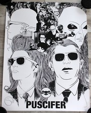 PUSCIFER SIGNED 18x24 2023 TOUR PRINT POSTER MAYNARD JAMES KEENAN TOOL +JSA COA picture