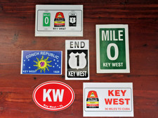 Lot of 6 Key West Vinyl Decals Stickers Southernmost Point Conch Republic New picture