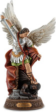 12-inch Full Color St Michael Archangel Statue San Miguel Arcangel Decor picture