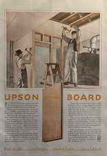 1927 Upson Board For Walls Ceilings Partitions Insulation Lockport NY VTG Ad picture