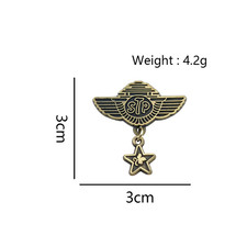 Stone-Temple Pilots Band Enamel Pin Stp-Winged Brooches Dangle Star Metal Badge picture