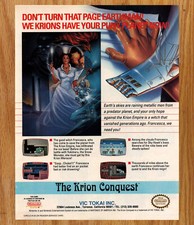 the Krion Conquest Nintendo NES Vic Tokai - Video Game Print Ads Poster Art 1991 picture