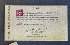 5 Gen. George Patton Mini Repro Christmas Prayer Cards. picture