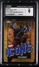 2025 Topps Marvel Chrome Marvel Icons Colossus Gold Wave Ref. /50 #MI-8 CGC 9 picture