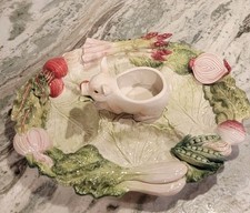 NEW VTG Fitz & Floyd French Market Pig  4 Sectioned Serve  Platter Tray  18
