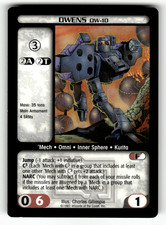 BATTLETECH Owens OW-10 1997 Wizards of the Coast CCG Card Rare picture