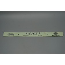 Vintage Altoona PA Advertising Sign Strip Alcott's Used Cars Rite-Way TV 11 Inch picture