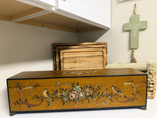 Vintage Chelsea House Hand Painted Wooden Keepsake Box Chest #2059 picture