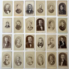 Antique CDV Photos Lot 20 1800’s Same Family New Jersey NJ NY Estate Portraits picture