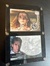 Lot Of 2 Alyson Hannigan 2000 Inkworks Angel #A2 Alexis Denisof Signed Buffy picture