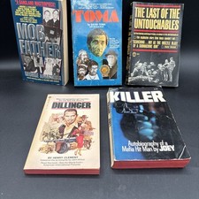 Vintage Mafia Mob Paperback Books Tom’s Mob Father Dillinger Killer Untouchables picture