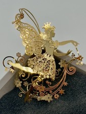 Fabulous Vintage Danbury Mint 23K Gold Christmas Ornament 'Sugar Plum Fairy’ picture