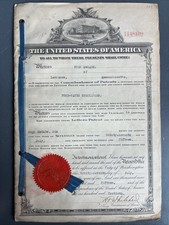 Original United States Letters Patent certificate 1915 Issued to  Hugh McCabe picture