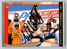 Michael Andretti Michael Andretti Dual Signed Autograph 1992 Indy Car Card picture