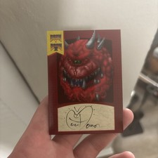 Doom 1+2 Signed Cacodemon Card LRG picture