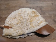 ORIGINAL WW II period SHEEP SKIN WINTER HAT MILITARY ARMY SWEDEN SWEDISH picture