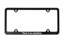 There Is No Substitute Black Slim Stainless Steel Porsche License Plate Frame picture