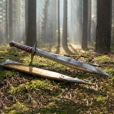 Handmade Elven Short Sword Replica, Stainless Steel Fantasy Movie Sword picture