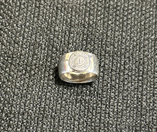 VINTAGE University of Indiana sterling silver school seal band ring, sz 5.5 OLD picture