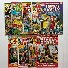 Combat Kelly lot of 9 comics #1 2 3 4 5 6 7 8 9 Marvel (1187) picture