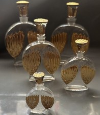 Antique Corday Toujours Moi Perfume Bottles France Grad Set 5 Deco Empty picture