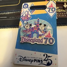 Disneyland 70th Anniversary Mickey & Minnie Pin picture