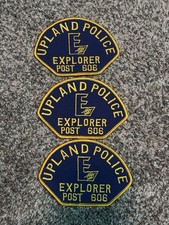 THREE CALIFORNIA UPLAND POLICE EXPLORER PATCHES POST #606 SAN BERNARDINO COUNTY picture