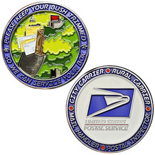 BL2-8B Trim Your Bush Challenge Coin US Postal Carrier Mail Handler Inspector Ma picture
