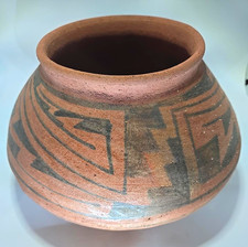 Manuel Olivaras Signed Mata Ortiz Style Pottery Olla Geometric Mexico 8.5