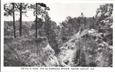 Vintage Postcard Devil's Den Altamaha River near Jesup GA Georgia H-415 picture