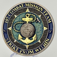 107 Combat Mission Team Challenge Coin Navy Cyber Intel Kraken picture