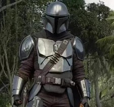 Mandalorian Silver Full Armor Suit | Wearable Star Wars Cosplay Metal Costume picture