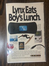1990 Atari Lynx Console & Games Vintage Print Ad / Game Boy 90s Promo Art Retro picture