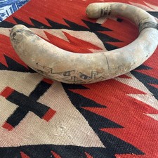 Rare Antique Hopi Medicine man Dance Rattle Painted, Snakeskin Native American picture
