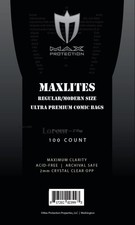 100 MaxLites 2 Regular / Modern Size Super Clear Comic Bags picture