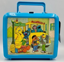 Vintage 1980s Sesame Street Aladdin Lunchbox & Thermos Set Brand New CTW Muppets picture