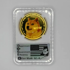 Elon Musk Signature Laser Engraved DOGE COIN- Limited Edition picture