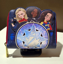 Loungefly Disney The Marvels Zip-Around Wallet w/ Card Slots, Small Blue/Red picture