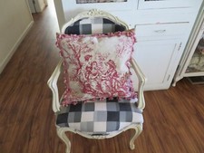 French Aubusson style Fabulous Needlepoint Pillow Pink/Red Romantic Toile NWOT picture