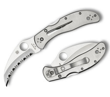 Spyderco Harpy VG-10 Satin Serrated Hawkbill Blade Stainless Steel Handles C08S picture