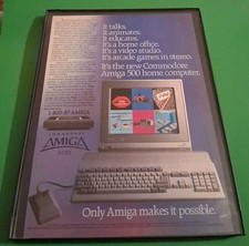 Amiga 500 Computer Framed Print Ad 1987 8.5x11  picture