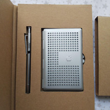 RARE Vintage Apple Computer Aluminum Address Book & Ballpoint Pen Set Unused picture