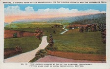 Bedford PA Pennsylvania Lincoln Highway Allegheny Mountains Vtg Postcard 20A picture