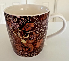STARBUCKS 2009 MERMAID SIREN BROWN, COPPER & WHITE MUG NEW BONE CHINA picture