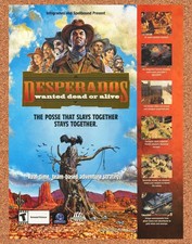 2001 Desperados Wanted Dead Or Alive PC Original Advertisement / Retro Promo v1 picture