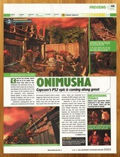 2000 Onimusha Warlords PS2 Vintage PREVIEW PAGE Print Ad/Poster Video Game Art picture