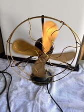 Vintage GE General Electric 16” Brass Blade Oscillating Fan 991527 Works *READ picture