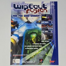 Wipeout Fusion PlayStation 2 PS2 Authentic Magazine Ad picture