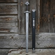 Northmen 38” Handmade Viking Sword – Custom Damascus Steel with Scabbard picture
