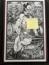 Signed SDCC 2026 Tim Vigil art print. Macabre Erotica - Black & White. Unframed picture